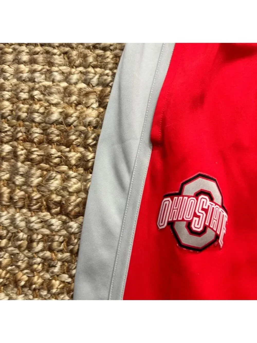 Nike Ohio State Buckeyes Track Pants Sweatpants Red Gray Swoosh Mens 2XL - XXL